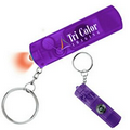 Purple Light Up Whistle Compass/ Keychain